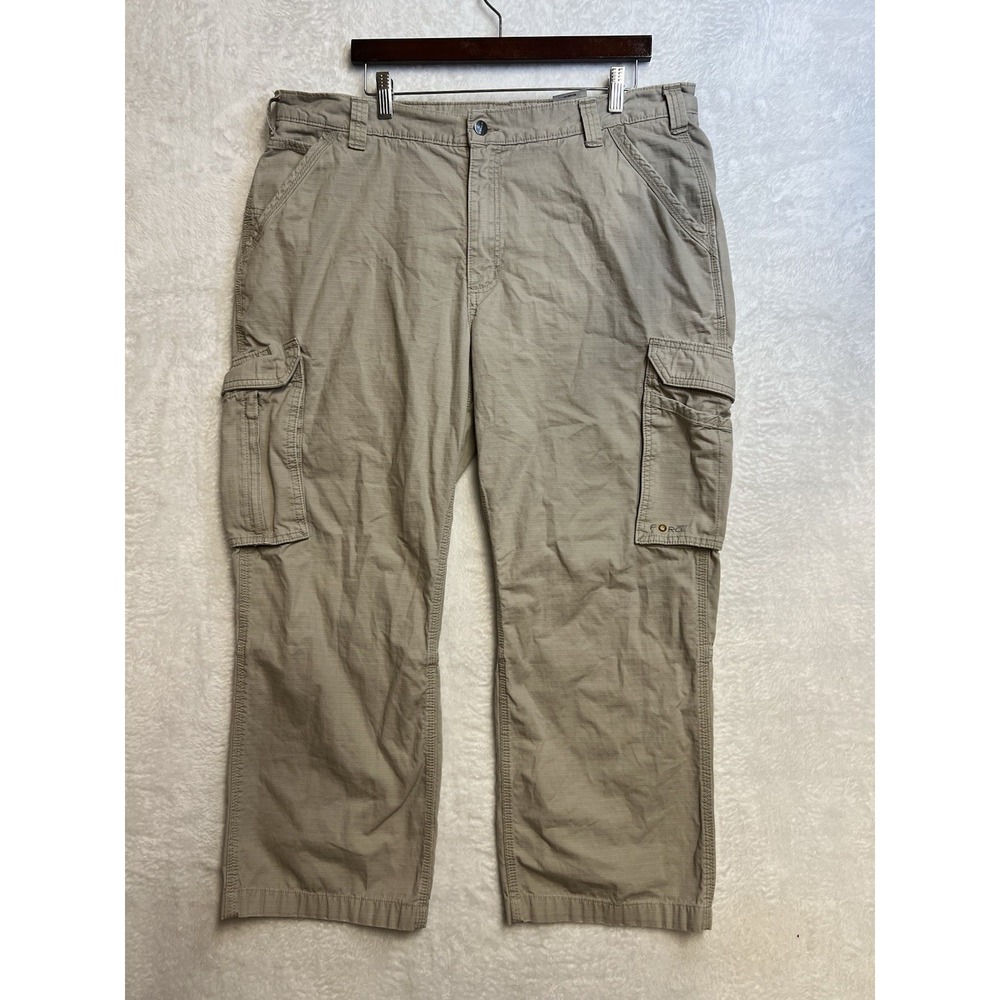 Carhartt Force Tappen Cargo Pants Mens 40x32 Tan Ripstop Relaxed Fit 101148 232